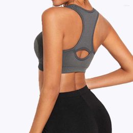 Yoga Outfit No Trace Sports Women Underwear Shockproof Gathering Anti-sagging Beautiful Back Fitness Steel Ring Hollow Out Vest