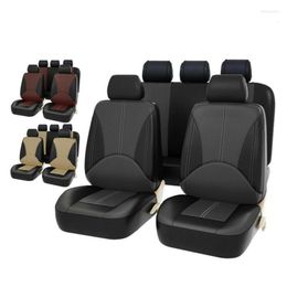 Car Seat Covers 9pcs/Set Cover PU Leather Protector Universal Auto Accessories Full Set Interior Decoration Four Seasons