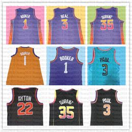 13 22 Devin Booker Chris Paul Basketball Jersey 1 3 Steve Nash Charles Barkley DeAndre Ayton Contrast