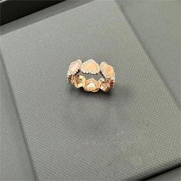 luxury A brand love heart Chinese rings for women charm pearl elegant pink hearts diamond anillos emotion finger moissanite designer ring Jewellery