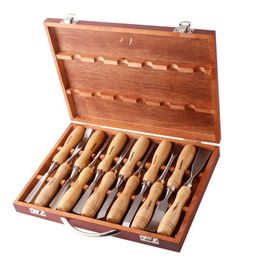 Freeshipping Wood Carving Knife Chisel kit Hand Tools For Carving Wood Gouge Chisel 12 Pcs/lot Kggcr