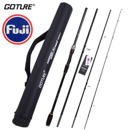 Boat Fishing Rods Goture Xceed II Fuji Guide Ring Portable Lure Fishing Rod Spinning Casting Rod Ultra Light High Carbon Travel Rod With Case 231109