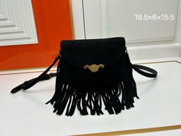 Classic Mini handbag Triumph Door Shoulder Bag Suede Women's Saddle Bag Designer Handbag Gold Buckle Flip Bag Women's Makeup Bag Fashion everything wholesale