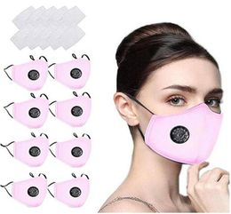 8Pc Reusable Face Mask With 16Pcs Philtres Cotton Breathable Masks For Germ Protection For Adults Face Maks Bandana2014980