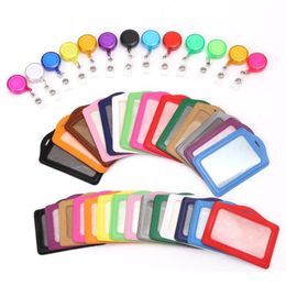 Card Holders Fashion Cover Men Women Work Name Business ID Badge Retractable Reel Holder Bags Case