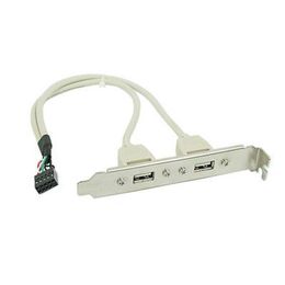 Freeshipping 10pcs 2-Port USB Rear Panel Bracket Host Adapter Jlrko