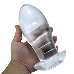 Sex Toy Massager Clear Anal Plug Egg Butt Huge Adult Toys for Women Men Prostate Massage Vagina/ Speculum Dilator