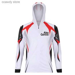 Men's Hoodies Sweatshirts ABUGARCIA Fishing Hoodie Anti-UV Sunscreen Sun Protection Clothes Fishing Shirt Breathab Quick Dry Fishing Jersey T231109