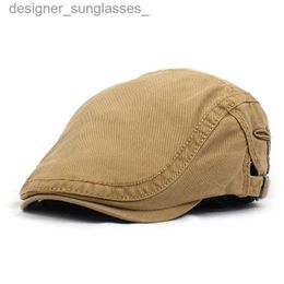 Stingy Brim Hats Spring Summer Newsboy Cs Men Cotton Flat Peaked C Women Painter Beret Hats 13L231109