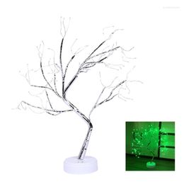 Table Lamps Simulation LED Tree Desktop Lamp For Touch Switch Night Light Lighting Bed Room Sleeping Eye Protection Warm