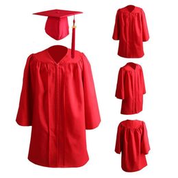 Dopklänningar Graduation Clothing Kindergarten CAP GOWN Lätt Viktig återanvändbar Graduation Cap -klänning Stal Package 230408