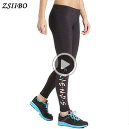 Friends letter Female Winter Warm Pants Leggin Workout Black Casual Sexy Fitness Legging Plus Size Women Trousers drop shipping DDK87