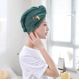 Towel Water Absorption Microfiber Turban Quick-drying Bathroom Shower Cap Hair Drying Cloth Dry