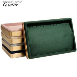 Jewelry Boxes Jewelry Tray Metal Ornaments Pallets Necklace Holder Ring Pendant Jewelry Tray Earrings Ring Boxes Jewelr Case Mall Shop Display Q231109