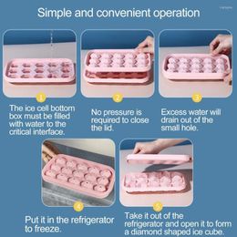 Baking Moulds 1 Set Durable Ice Ball Maker Easy To Clean Tray Mould Easily Demold Cube Making Box Scoop Kit DIY