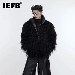 Men's Down Parkas IEFB Autumn Winter Fake Fur Leather Jackets Anti Sable Thickened Coat Fashion Male Cotton Clothing Trend 9C3054 231109