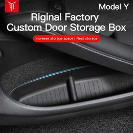 Car Organiser YZ For Tesla Model Y 2022 2021 Door Storage Organiser Box TPE Waterproof Material Car Accessories Q231109