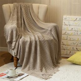 Blankets Nordic Knitted Blanket Plaid For Beds Throw Thread Sofa Cover Travel TV Nap Soft Towel Home Comfort