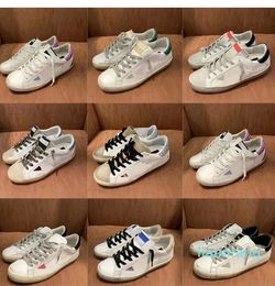 designer women super star brand men casual new release luxury shoe Italy sneakers sequin classic white do old dirty casual