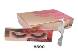 Whole Mink Lashes Set 10 Pairs With Tweezers 3D Mink Hair False Eyelashes Natural Long Fake Eye Popular Fake Lashes Extension 4473429