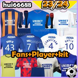 4XL 23/24 RanGErs Soccer Jerseys GlaSGoW TAVERNIER LUNDSTRAM HAGI FASHION JR ROOFE WRIGHT LAWRENCE HAGI 2023 2024 DAVIS LAWRENCE DOWELL GOLDSON Men Kids Kits sock set