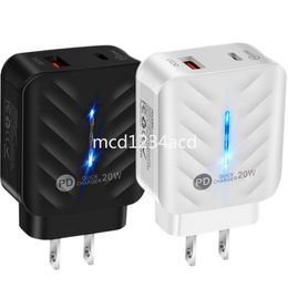 Universal A+C Type c PD QC3.0 20W Fast Quick Charger US Eu USB C Wall Charge Power Adapters For Iphone 13 14 15 Samsung Tablet PC M1