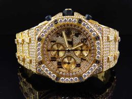 Audemar Pigue Watches Royal Oak Watch Automatic Mens 42 MM Audemar Pigue Royal Oak Offshore 18k Yellow Gold with 38 Ct Diamond HBII