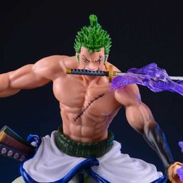 Anime 17CM Anime One Piece Figure Roronoa Action Figures Statue Figurine Collection Model Toys For Children Gifts R231109