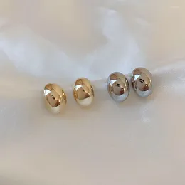 Stud Earrings Simple Pea Shaped Copper Alloy Gold Colour Drop For Woman 2023 Korean Fashion Jewellery Goth Party Girls Unusual Accessory