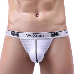 Underpants Men's Briefs Sexy Smooth Brushed Jacquard 3D Breathable Single-layer Front Crotch Soft Comfortable Underwear