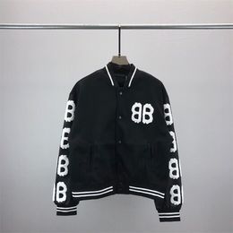 Designer men's jacket jacquard suede coat pattern wool sweater street hip-hop jacket street embroidery 4321