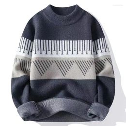 Men's Sweaters 2023 Sweater Autumn Winter Crewneck Youth Student Trend Thickened Warm Thread Coat Base