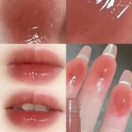 Lip Gloss Lipstick Small White Tube Glaze Water-light Mirror Waterproof Moisturising Basic Makeup Korean Cosmetics