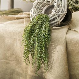 Decorative Flowers & Wreaths Party Wedding Artificial Succulent Plant Wall Hanging Pearl Vine Green Branch Home Decoration