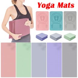 TPE Yoga Mats Yoga Meditation Pad Anti-Slip Foldable Pilates Gymnastics Mat Soft Shock-absorbing Easy Clean Sports Equipment