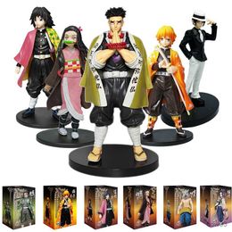 Anime Figurine Demon Slayer Figure Action Figura Anime Agatsuma Nezuko Warrior Model Toys R231109