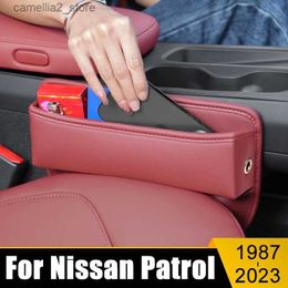Car Organiser For Nissan Patrol Y60 Y61 Y62 1987-2021 2022 2023 Car Seat Crevice Storage Box Bag Multifunctional Built-in Organiser Cover Case Q231109