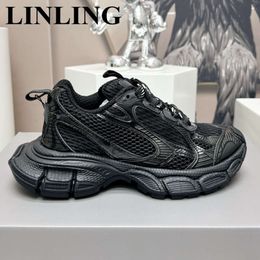 New Brand Men Sneakers Fashion Leather Women Casual Shoes Luxury Lace Up Trainers Flats Shoes Designer Sport Shoes Ladies 2023