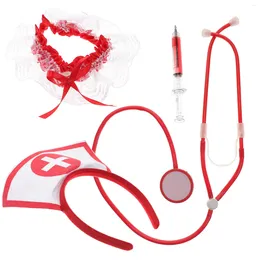 Garden Decorations Props Halloween Costumes Cosplay Stethoscope Accessory Kit Cloth Hairbands