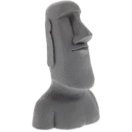 Garden Decorations Stone Statue Moai Decor Resin Fall The Ground Desktop Creative Cartoon Figurines Small Adorn Cute Model Decoration