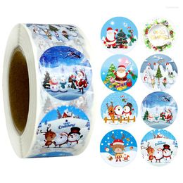 Gift Wrap 500 Labels Merry Christmas Stickers For Xmas Round Holidays Thank You Greeting Cards Sealing Decoration