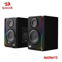 Computer Speakers REDRAGON GS812 Andante support Bluetooth gaming RGB 2.0 speakers aux 3.5mm stereo surround music for computer PC loudspeakers YQ231103