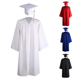 Christening dresses Chic Academic Gown Set Pure Colours Long Sleeve Bachelor Comfortable Academic Gown Set 230408