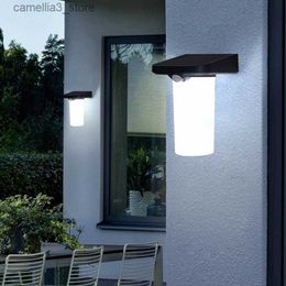 Solar Wall Lights Waterproof Motion Sensor Security Solar Powered Pathway Lighting LED Wall Lamp Outdoor Solar Garden Lights Q231109
