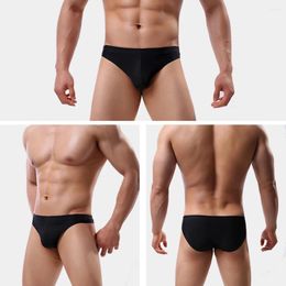 Underpants Sexy Men Briefs Seamless Bikini Panties Bugle Pouch Low Rise Underwear Hip Lift Short Trunks Thin Soft Breath Thong