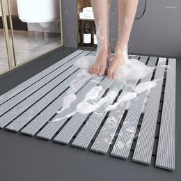 Bath Mats Bathroom Carpet TPE Composite Rubber Non-Slip Floor Mat Solid Color Home Shower Children's Toilet Washroom Anti-Fall Rug