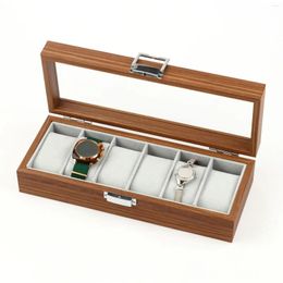 Watch Boxes Storage Box 6 Slot Organiser Holder For Men Women Home Decoration Table Dresser Shop Display Watches Jewellery