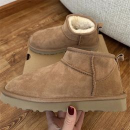 Designer Boots Australia Ultra Mini Boot Women Tazz Tasman Slippers Classic Slip-on Suede Slides Winter Wool Warm Booties Fur Sheep Skin Shoes Ankle Bootes