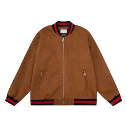 Designer men's oversized jacket jacquard suede coat pattern wool sweater street hip-hop jacket street embroidery
