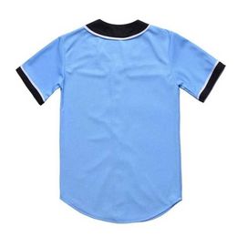 Baseball Jersey Men Stripe Short Sleeve Street Shirts Black White Sport Shirt YAG3001